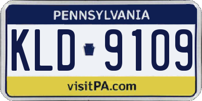PA license plate KLD9109