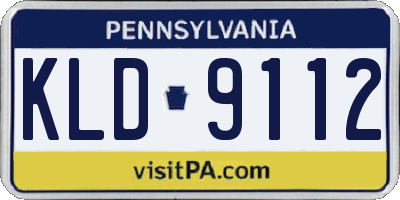 PA license plate KLD9112