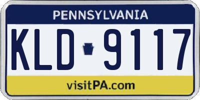 PA license plate KLD9117