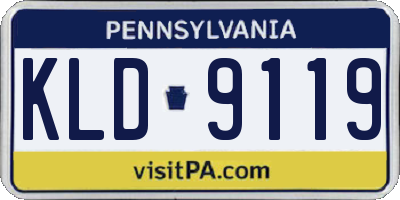 PA license plate KLD9119