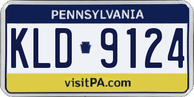 PA license plate KLD9124