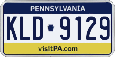 PA license plate KLD9129