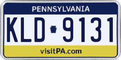 PA license plate KLD9131