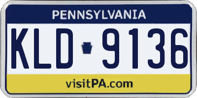 PA license plate KLD9136