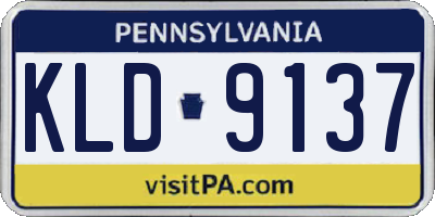 PA license plate KLD9137