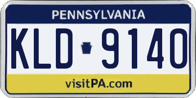 PA license plate KLD9140