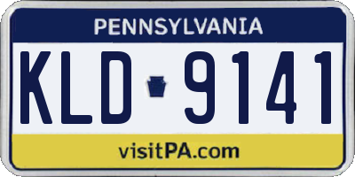 PA license plate KLD9141