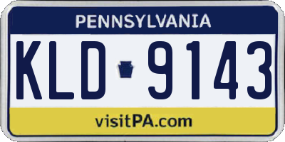 PA license plate KLD9143