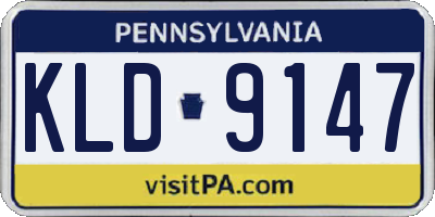 PA license plate KLD9147
