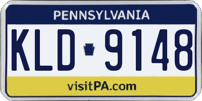 PA license plate KLD9148