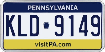 PA license plate KLD9149