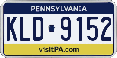PA license plate KLD9152