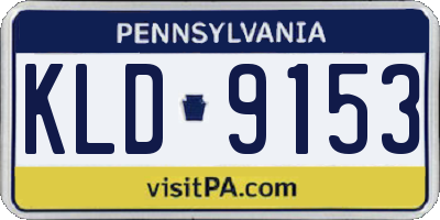 PA license plate KLD9153