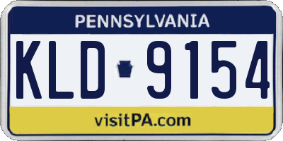 PA license plate KLD9154