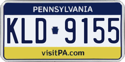 PA license plate KLD9155
