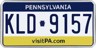 PA license plate KLD9157