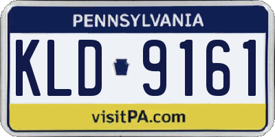 PA license plate KLD9161