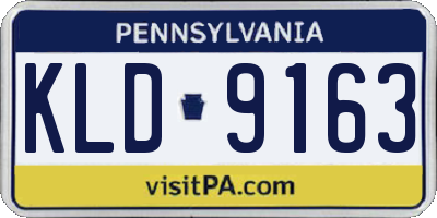PA license plate KLD9163