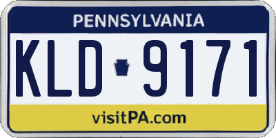 PA license plate KLD9171