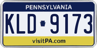 PA license plate KLD9173