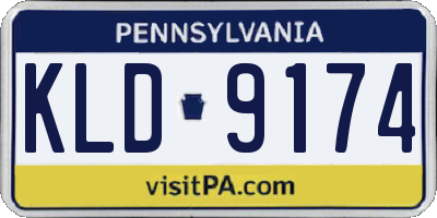 PA license plate KLD9174