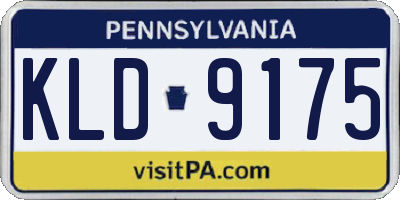 PA license plate KLD9175