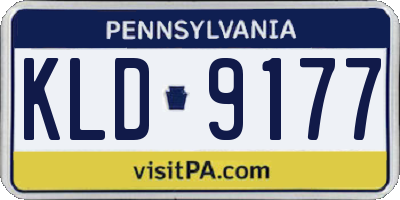 PA license plate KLD9177