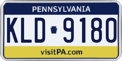 PA license plate KLD9180