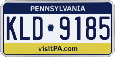 PA license plate KLD9185