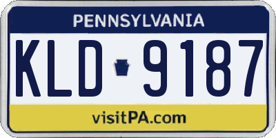PA license plate KLD9187