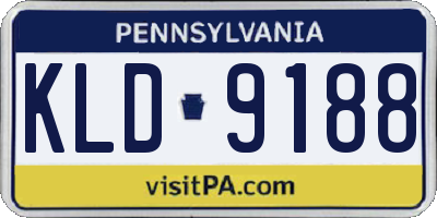 PA license plate KLD9188
