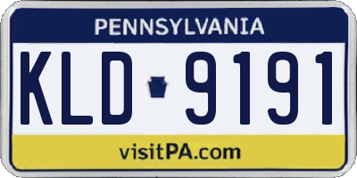 PA license plate KLD9191
