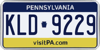 PA license plate KLD9229