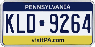 PA license plate KLD9264