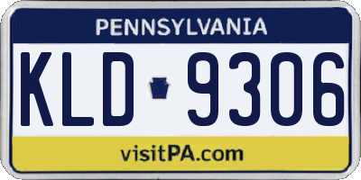 PA license plate KLD9306