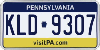 PA license plate KLD9307