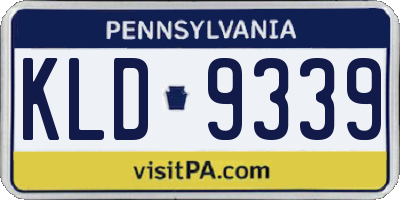 PA license plate KLD9339