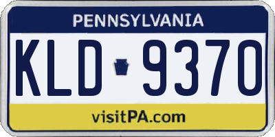 PA license plate KLD9370