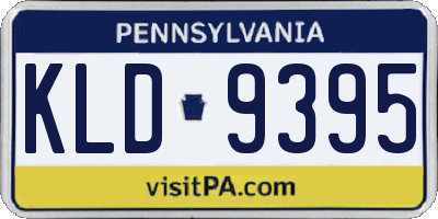 PA license plate KLD9395