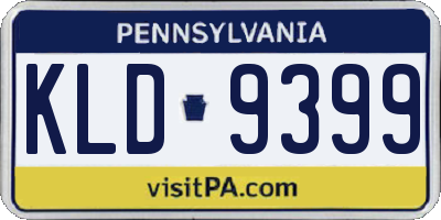 PA license plate KLD9399