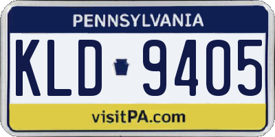 PA license plate KLD9405