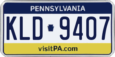 PA license plate KLD9407