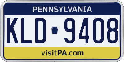 PA license plate KLD9408