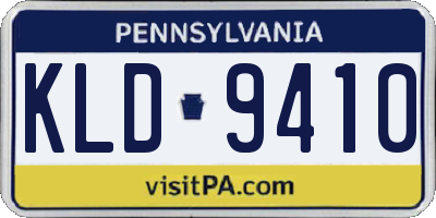 PA license plate KLD9410