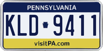 PA license plate KLD9411