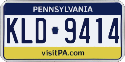 PA license plate KLD9414