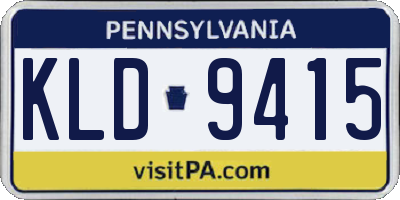 PA license plate KLD9415
