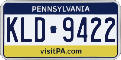 PA license plate KLD9422