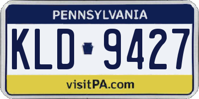 PA license plate KLD9427