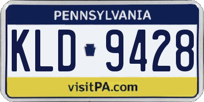 PA license plate KLD9428